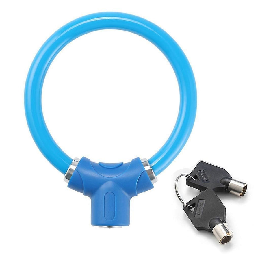 Rings Shape Bicycles Antitheft Lock High Security Mountain Bicycles Lock - Blue