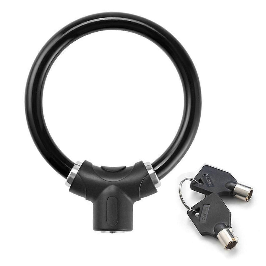 Rings Shape Bicycles Antitheft Lock High Security Mountain Bicycles Lock - Black