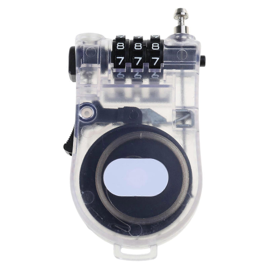 Combination Helmet Cable Lock, Portable Security Cable Lock for Motorcycle Helmet, Bicycle Helmet, Backpack and Luggage - Light Grey