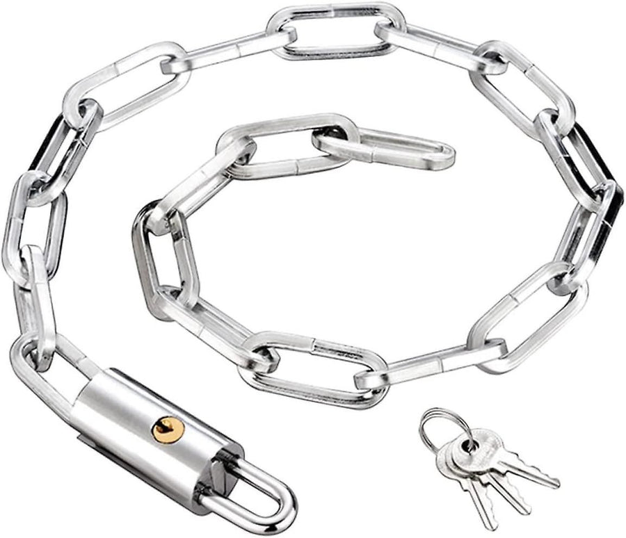 Heavy Duty Bike Chain Lock, Anti-Theft Security Lock for Bicycle, Motorcycle, Gate, Fence and Outdoor Use - 1m