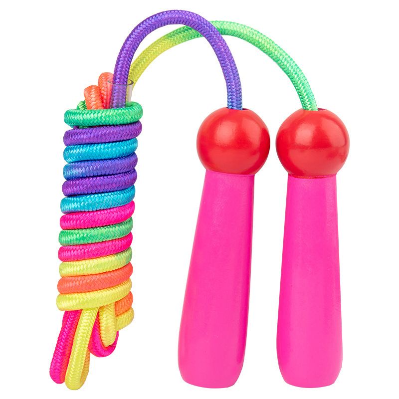 Jump Rope Beaded Skipping Rope Adjustable Tangle-free Segmented Jumping Rope - Pink