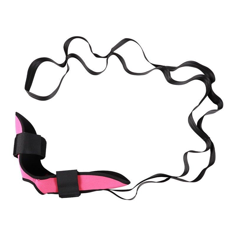 Yoga Stretch Strap, Foot & Leg Stretching Strap, Flexibility Strap for Ankle Ligament, Fascia, Muscle & Physical Therapy - Pink