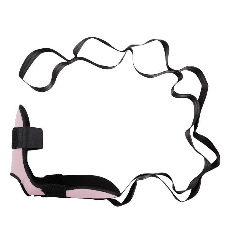 Yoga Stretch Strap, Foot & Leg Stretching Strap, Flexibility Strap for Ankle Ligament, Fascia, Muscle & Physical Therapy - Light pink