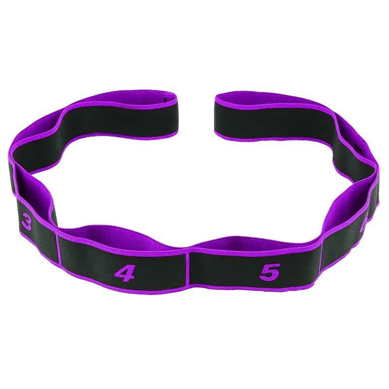 Stretching Strap, 8 Loop Yoga Straps for Stretching, Elastic Stretch Strap Stretch Band for Exercise Yoga Fitness Gym - Purple