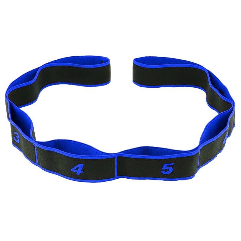 Stretching Strap, 8 Loop Yoga Straps for Stretching, Elastic Stretch Strap Stretch Band for Exercise Yoga Fitness Gym - Blue