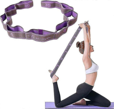 Yoga Stretching Band Yoga Stretch Strap/stretch Strap/exercise Band With 8 Loops/fitness Pilates Physiotherapy Stretch Strap/purple