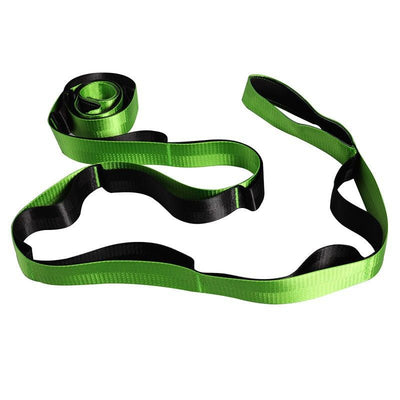 Yoga Stretch Strap with Handles for Stretching, Non-Elastic Exercise Strap for Physical Therapy, Pilates, Yoga & Flexibility Training - Green