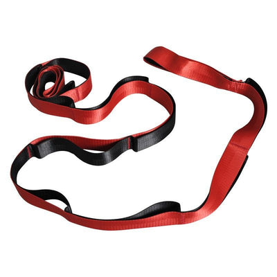 Yoga Stretch Strap with Handles for Stretching, Non-Elastic Exercise Strap for Physical Therapy, Pilates, Yoga & Flexibility Training - Red