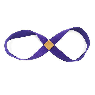 Infinity Yoga Stretch Strap, Double Loop Stretching Strap for Yoga, Pilates, Physical Therapy & Flexibility Training - Purple