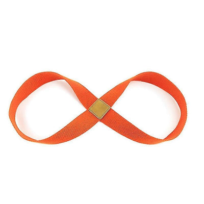 Infinity Yoga Stretch Strap, Double Loop Stretching Strap for Yoga, Pilates, Physical Therapy & Flexibility Training - Orange