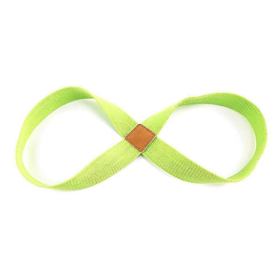 Infinity Yoga Stretch Strap, Double Loop Stretching Strap for Yoga, Pilates, Physical Therapy & Flexibility Training - Green