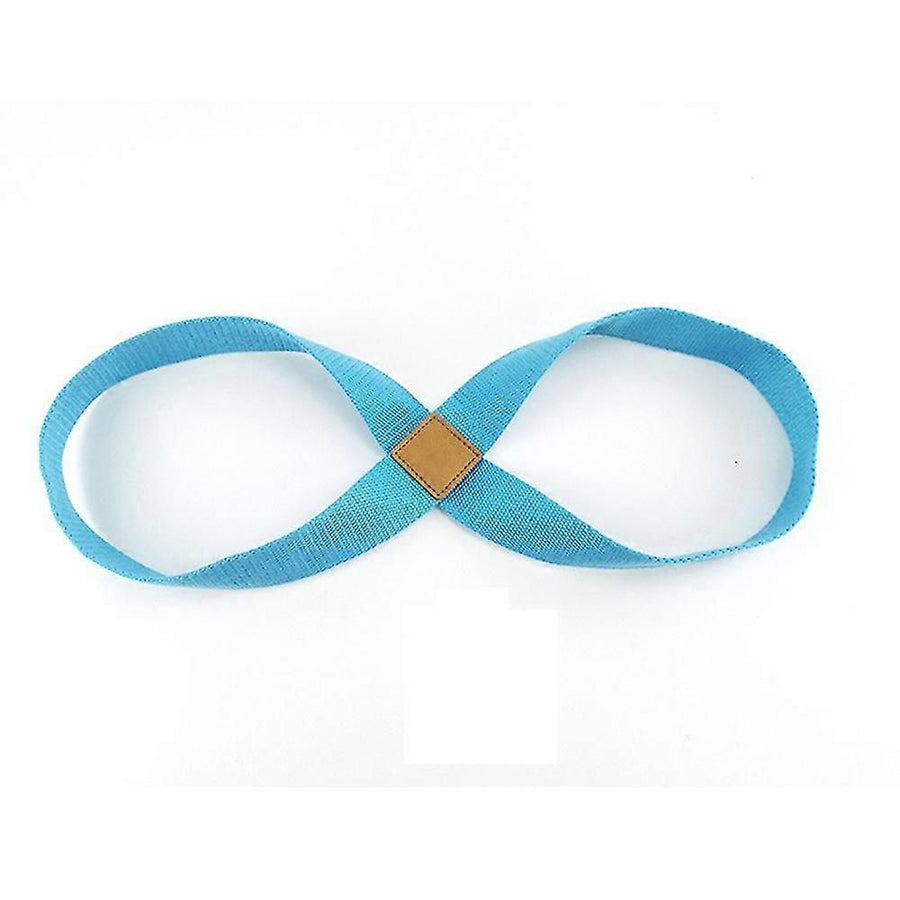 Infinity Yoga Stretch Strap, Double Loop Stretching Strap for Yoga, Pilates, Physical Therapy & Flexibility Training - Blue