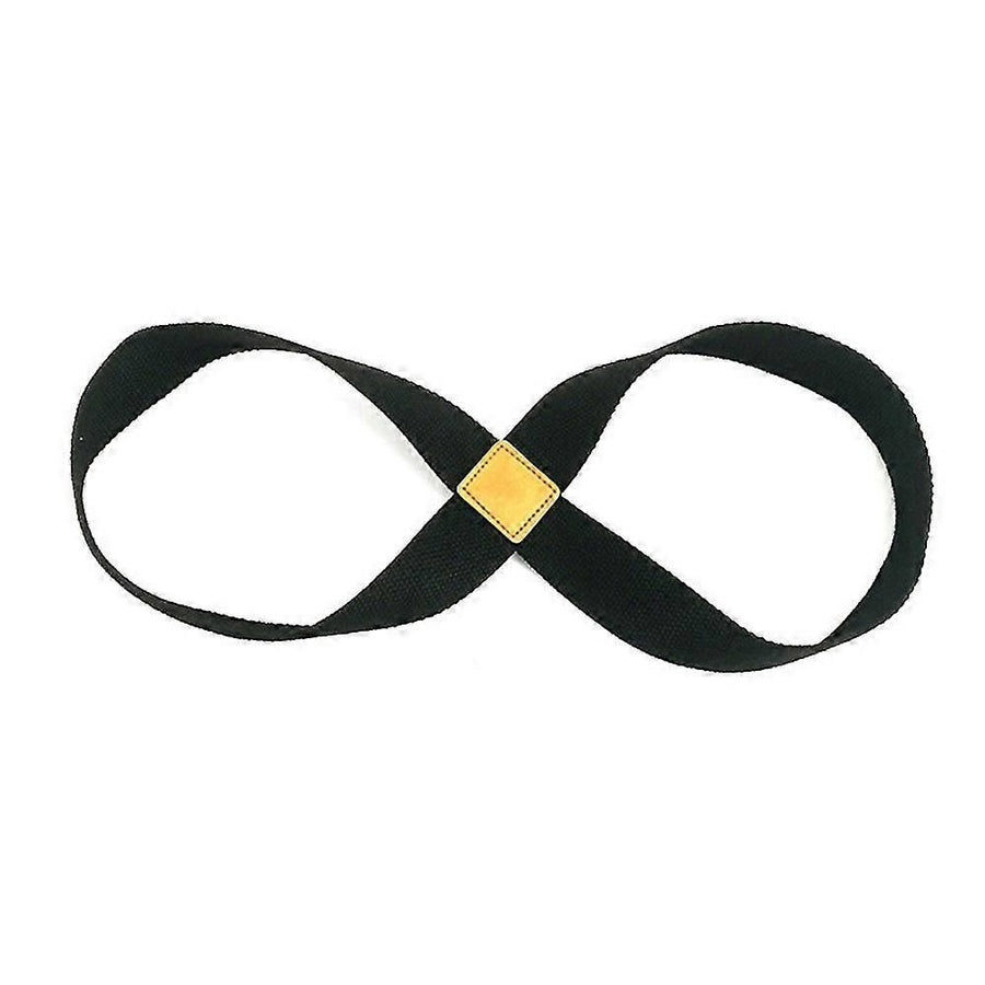 Infinity Yoga Stretch Strap, Double Loop Stretching Strap for Yoga, Pilates, Physical Therapy & Flexibility Training - Black