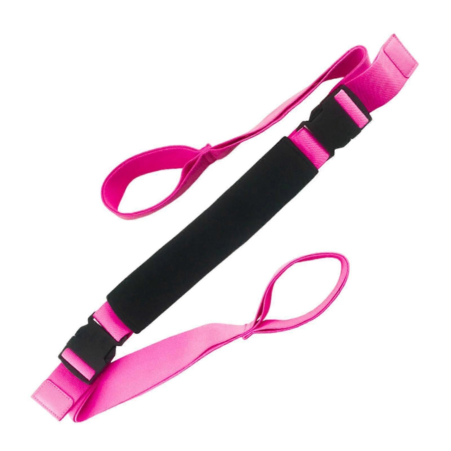Yoga Strap Yoga Stretching Strap Premium Fitness Portable Exercise Dance - Rose Red