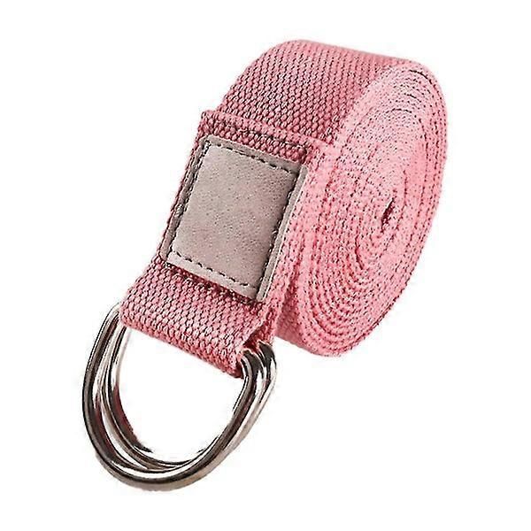 Yoga Strap With And Extra Safe Adjustable D-ring Buckle Yoga Stretching Strap For Flexibility - Pink