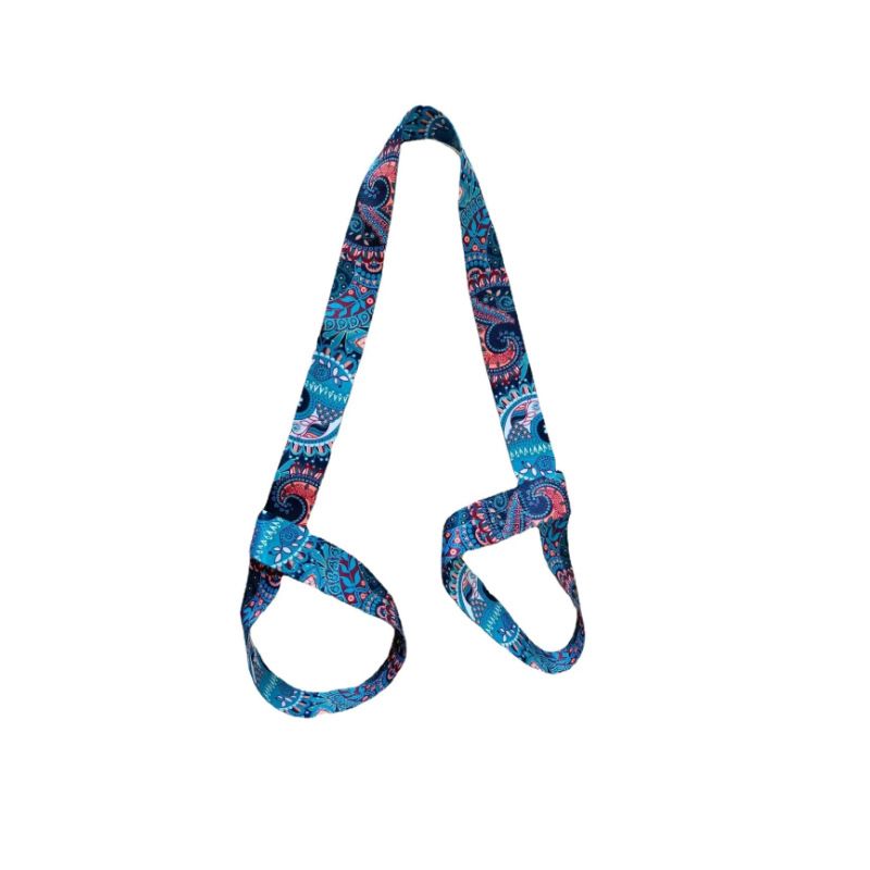 2-in-1 Yoga Mat Carry Strap & Stretch Strap with Adjustable Buckles for Yoga, Pilates & Fitness - Mixed color