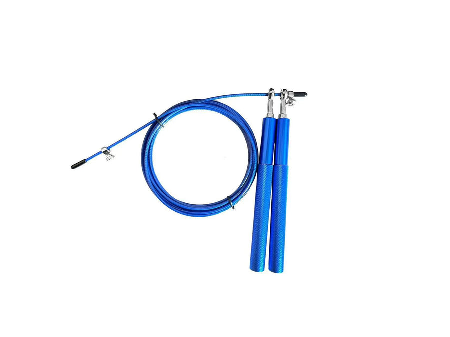Adjustable Jump Rope with Aluminum Handles, Tangle-Free Ball Bearing Skipping Rope for Fitness Training - Dark Blue