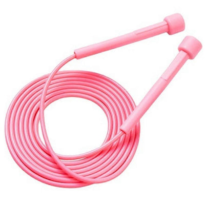 Speed Jump Rope for Fitness, Racing Skipping Rope with Ball Bearings, Adjustable Exercise Jump Rope for Cardio, Boxing, CrossFit & Workout - Pink