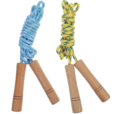2pcs Sport Ropes Jump Ropes Daily Use Jump Ropes Fitness Jump Ropes Exercise Supply - Blue Yellow