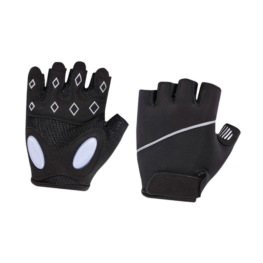 Breathable Fingerless Workout Gloves with Silicone Palm Protection - Anti-Slip Gym Gloves for Men & Women, Ideal for Cycling, Weightlifting & Cross Training - Black S