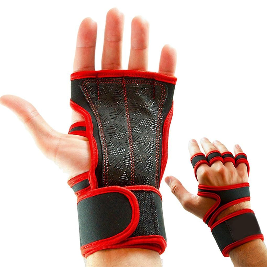 1 Pair Durable Weight Lifting Gloves For Intense Gym Sessions Gym Gloves Fitness Comfortable - Red XL