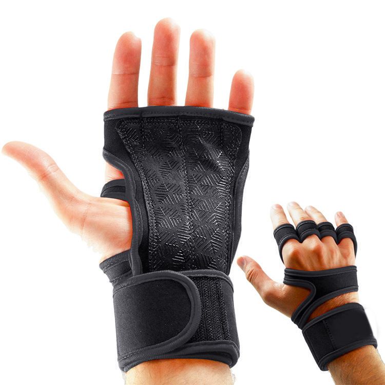 1 Pair Durable Weight Lifting Gloves For Intense Gym Sessions Gym Gloves Fitness Comfortable - Black L