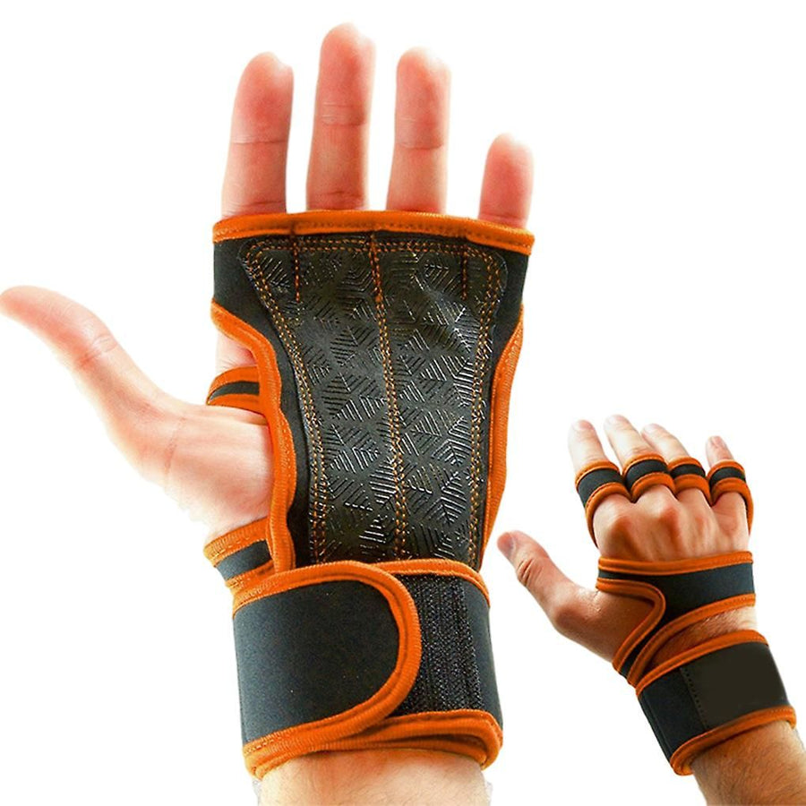 1 Pair Durable Weight Lifting Gloves For Intense Gym Sessions Gym Gloves Fitness Comfortable - Orange S