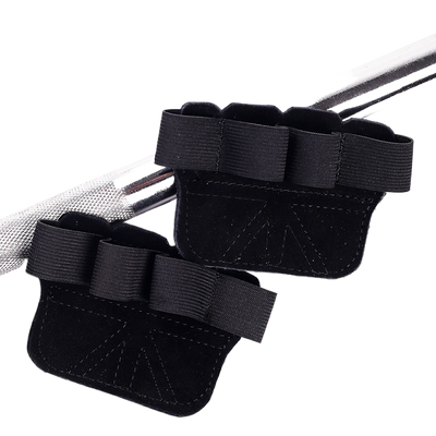 Fingerless Gym Gloves for Men & Women, Breathable Anti-Slip Workout Gloves with Enhanced Grip & Palm Protection - Black