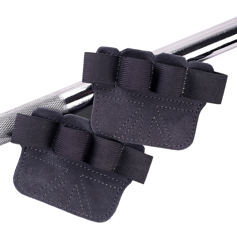 Fingerless Gym Gloves for Men & Women, Breathable Anti-Slip Workout Gloves with Enhanced Grip & Palm Protection - Smoky Gray