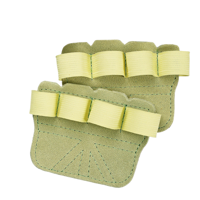 Fingerless Gym Gloves for Men & Women, Breathable Anti-Slip Workout Gloves with Enhanced Grip & Palm Protection - Yellow Green