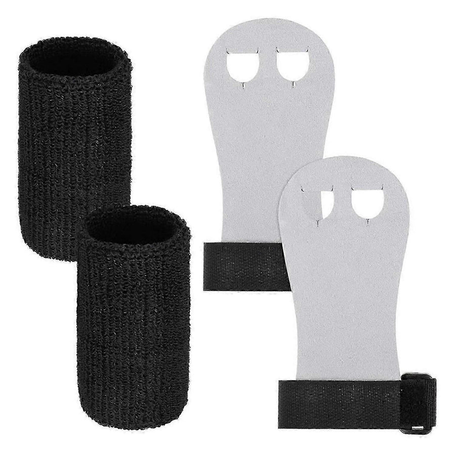 Gymnastics Wrist Grips with Wrist Support Anti-Slip Palm Guards for Training, Weightlifting, Cross Training and Fitness - Black M