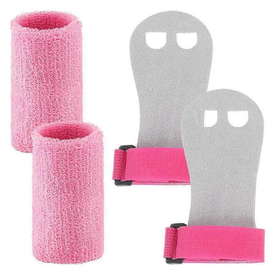Gymnastics Wrist Grips with Wrist Support Anti-Slip Palm Guards for Training, Weightlifting, Cross Training and Fitness - Pink M