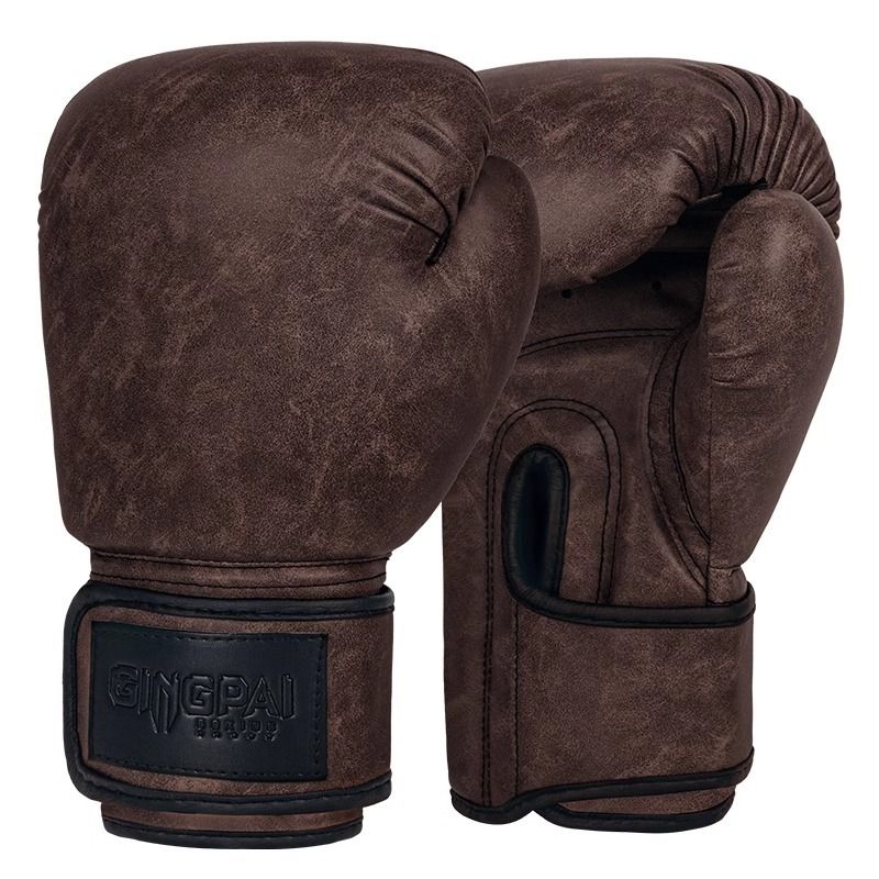 Boxing Gloves for Men Women Sparring Gloves for Exercise Home Gym Kickboxing - Dark brown 12oz