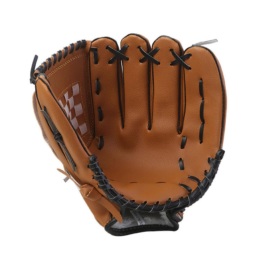 Youth Baseball Gloves Synthetic Leather Baseball Glove Sports Baseball for Women and Men Kids - Brown 12.5inch