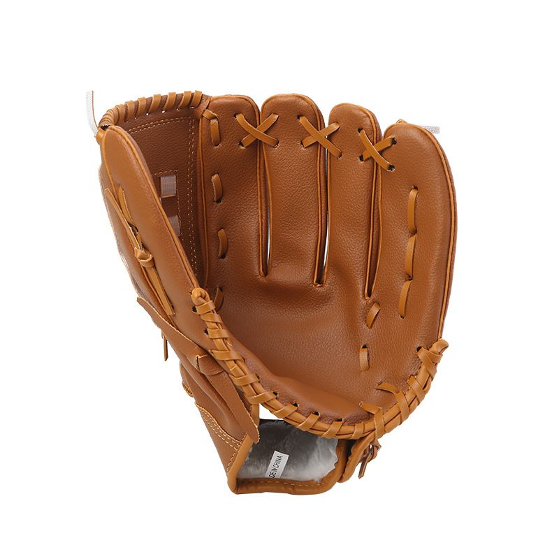 Youth Baseball Gloves Synthetic Leather Baseball Glove Sports Baseball for Women and Men Kids - Light Brown 12.5inch
