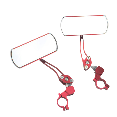 2PCS 360°Adjustable Bicycle Rear View Mirrors Foldable Handlebar Mirrors for MTB Road Bike E-Bike Scooter - Red