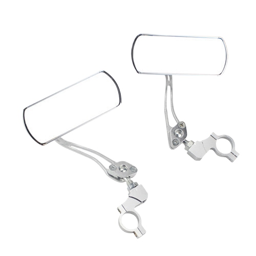 2PCS 360°Adjustable Bicycle Rear View Mirrors Foldable Handlebar Mirrors for MTB Road Bike E-Bike Scooter - Silver