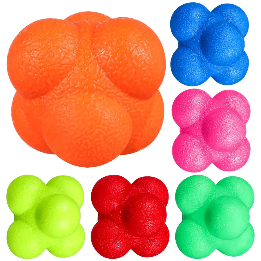 6 Pcs Reaction Ball Bounce Ball Reflex Equipment Agility Balls Fitness Exercise Sports Training Accessories