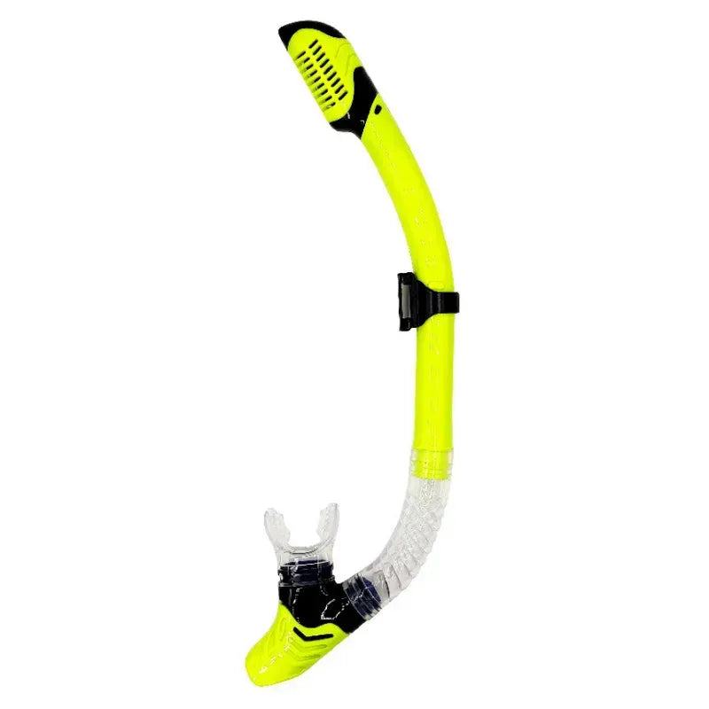 Diving Snorkel Equipment Adults Silicone Breathing Apparatus Swimming Waterproof Snorkel Anti-wave Breathing Tube - Clear Black Yellow