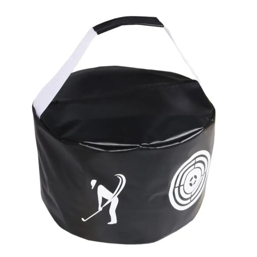 Golf Hitting Bag Batting Bag Strength Improvement Accuracy Exerciser Swing Kit Beginners Aid - Black