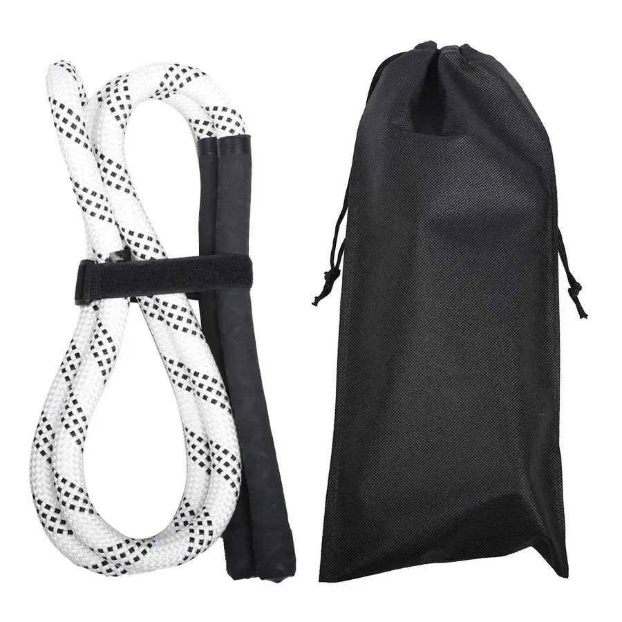 Golf Swing Practice Trainer Rope for Beginners Golf Gesture Correction Portable - White With Black