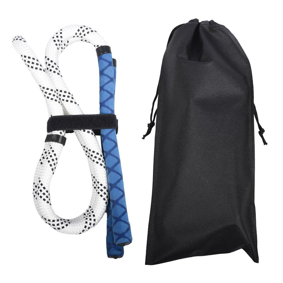 Golf Swing Practice Trainer Rope for Beginners Golf Gesture Correction Portable - White With Blue