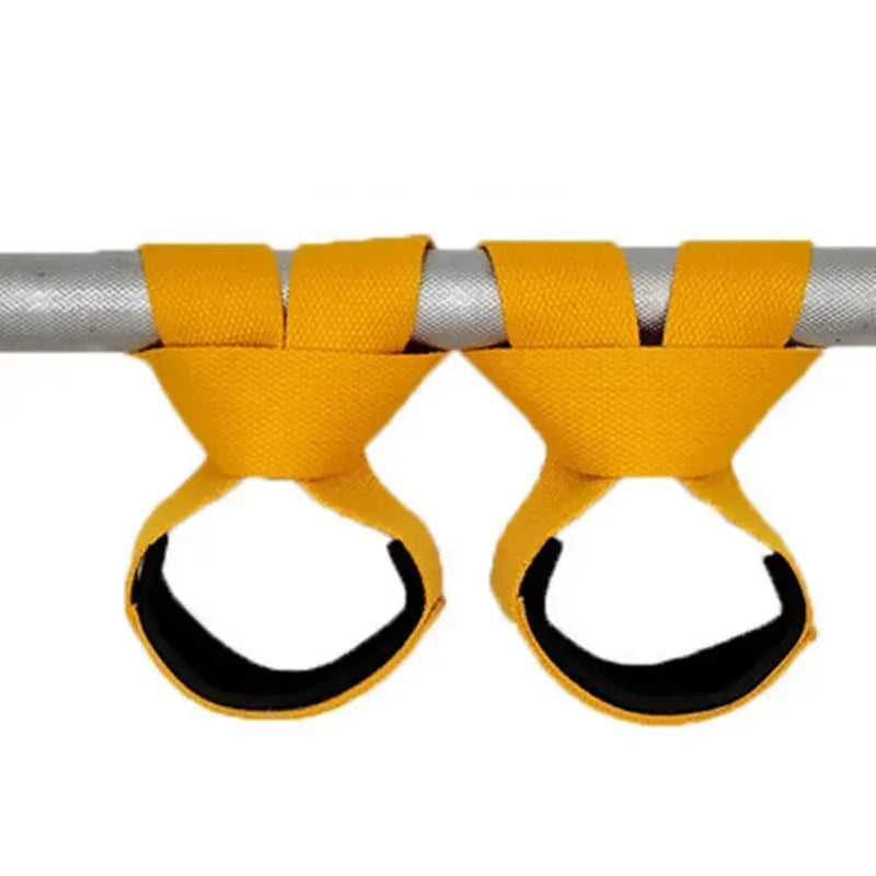 Gym Lifting Straps Barbell Deadlift Booster Belt Fitness Anti-slip Hand Wraps Wrist Straps Fitness Training Auxiliary Belt - Yellow S