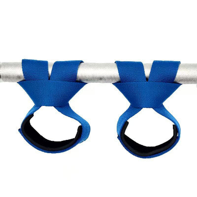 Gym Lifting Straps Barbell Deadlift Booster Belt Fitness Anti-slip Hand Wraps Wrist Straps Fitness Training Auxiliary Belt - Blue M