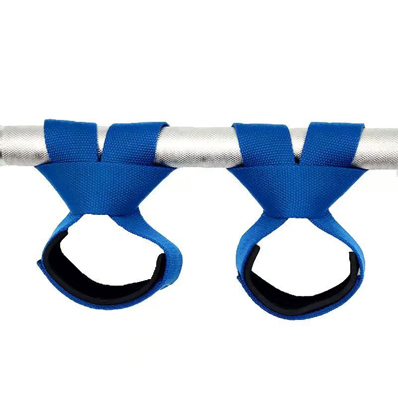 Gym Lifting Straps Barbell Deadlift Booster Belt Fitness Anti-slip Hand Wraps Wrist Straps Fitness Training Auxiliary Belt - Blue M
