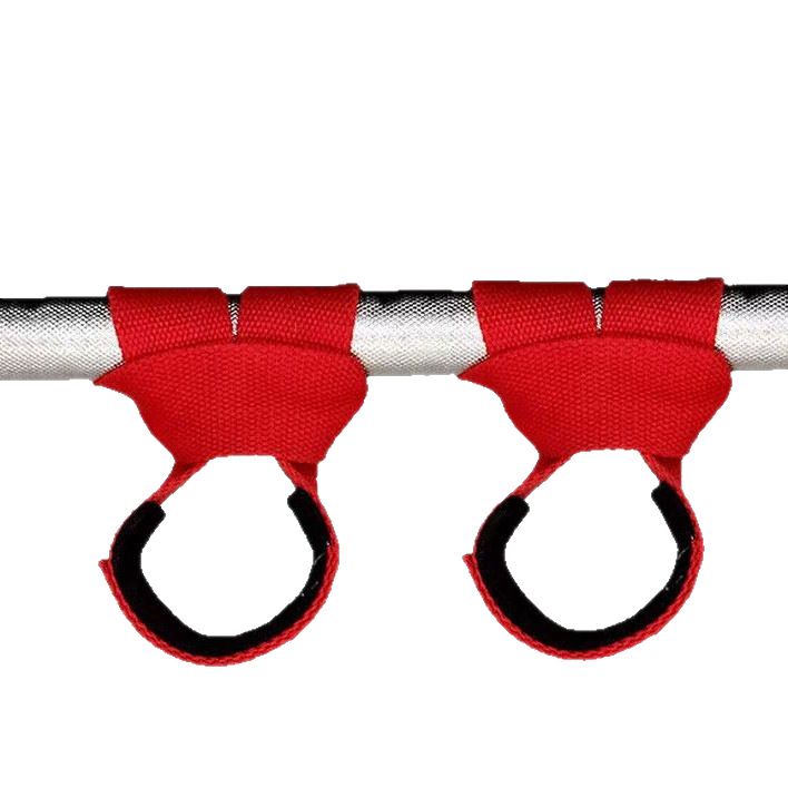 Gym Lifting Straps Barbell Deadlift Booster Belt Fitness Anti-slip Hand Wraps Wrist Straps Fitness Training Auxiliary Belt - Red S