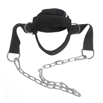 Head Neck Trainer Adjustable Neck Exerciser Head Harness Weight Lifting Belt Training Belt For Fitness Injury Recovery - Black