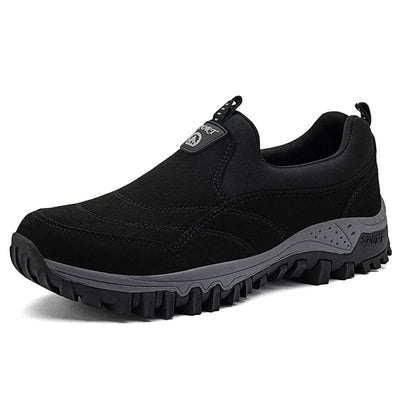 Luo Baoli Men Hiking Shoes Slip On Rubber Sole Black 41