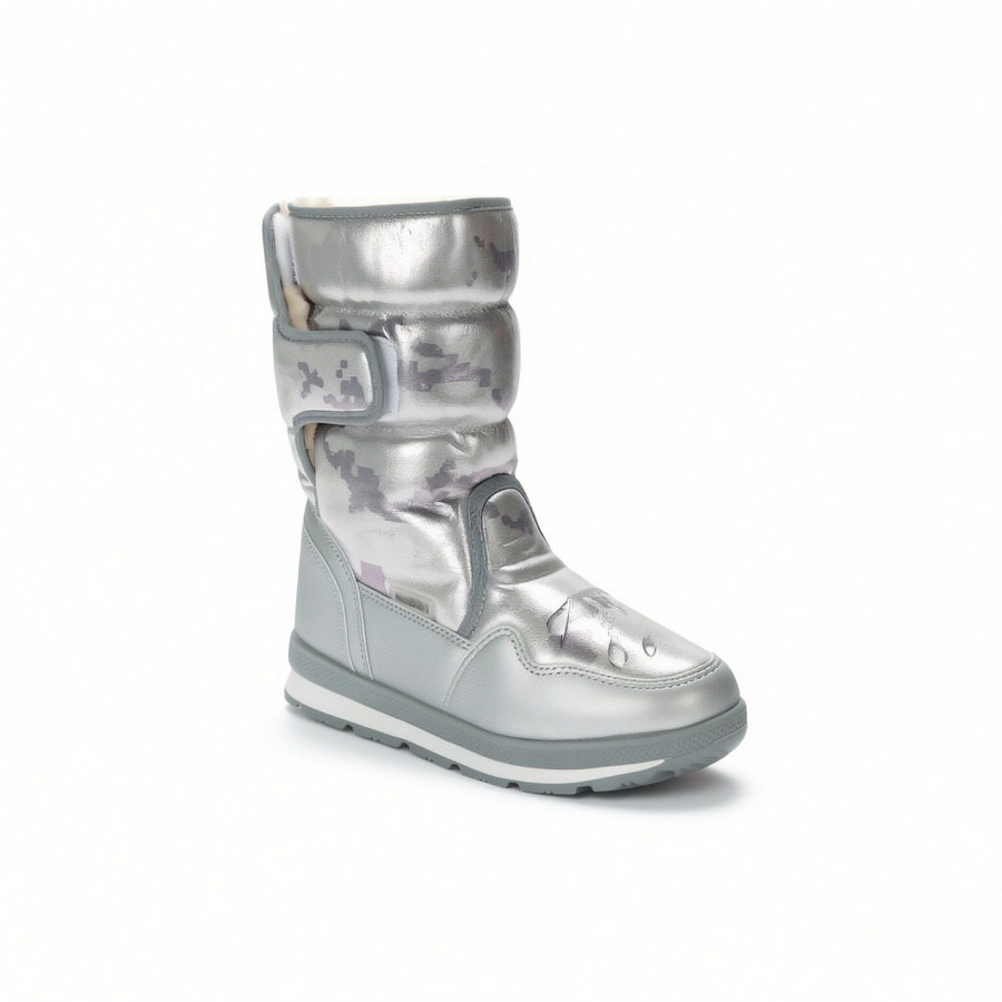 Phibee Kids Snow Boots Anti-Slip Warm M904 silver gray 32