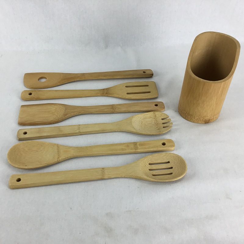 Bamboo Utensil Set Xiao Zhuyang 5 Piece Kitchen Tools oblique colander 30*6*2.5